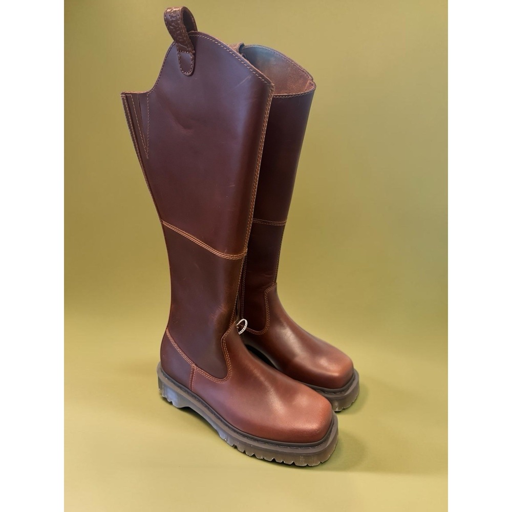 Dr Martens Amaayah Hi Tall Riding Boot Butterscotch Orleans Women's 8 New